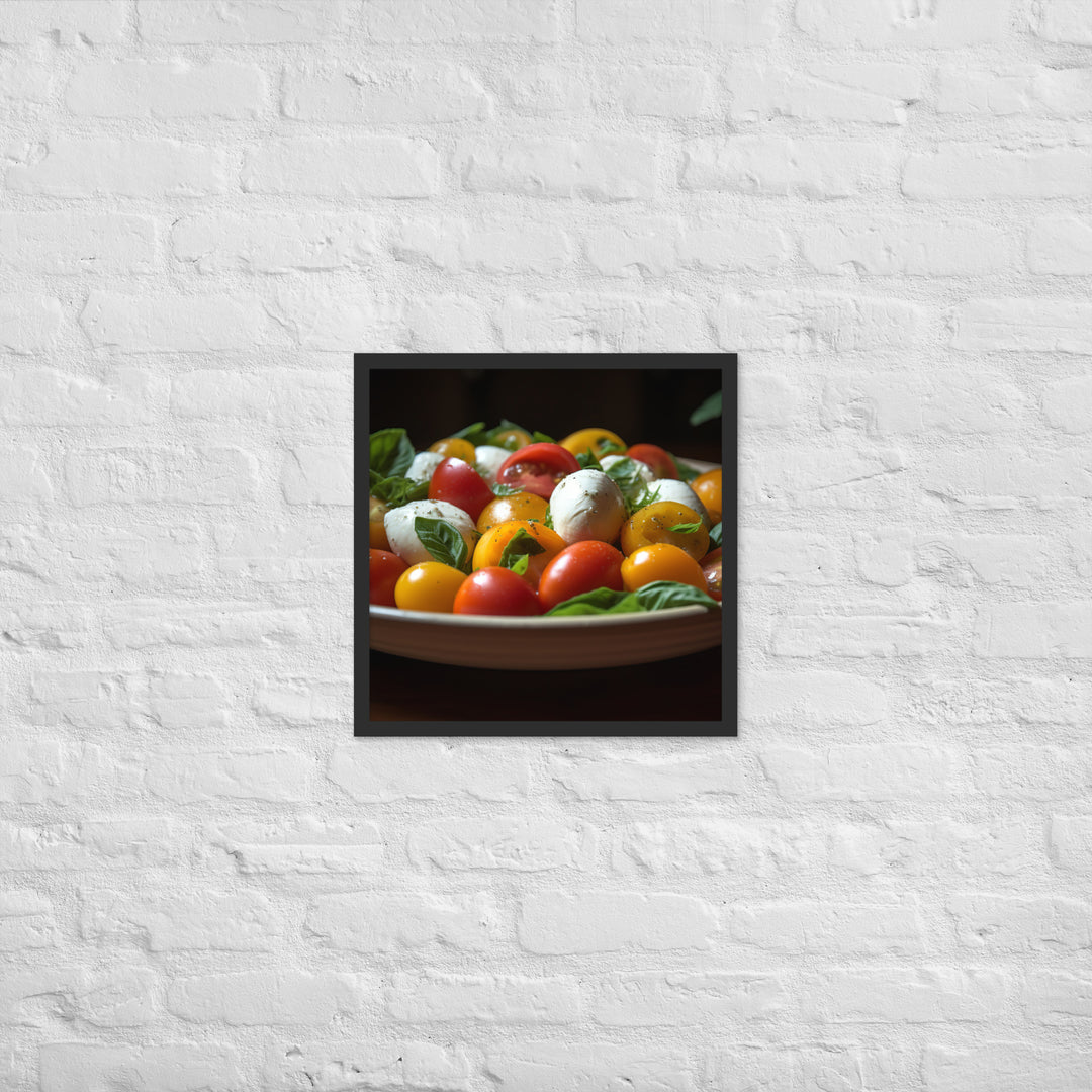 Tomato and Mozzarella Salad Framed poster 🤤 from Yumify.AI