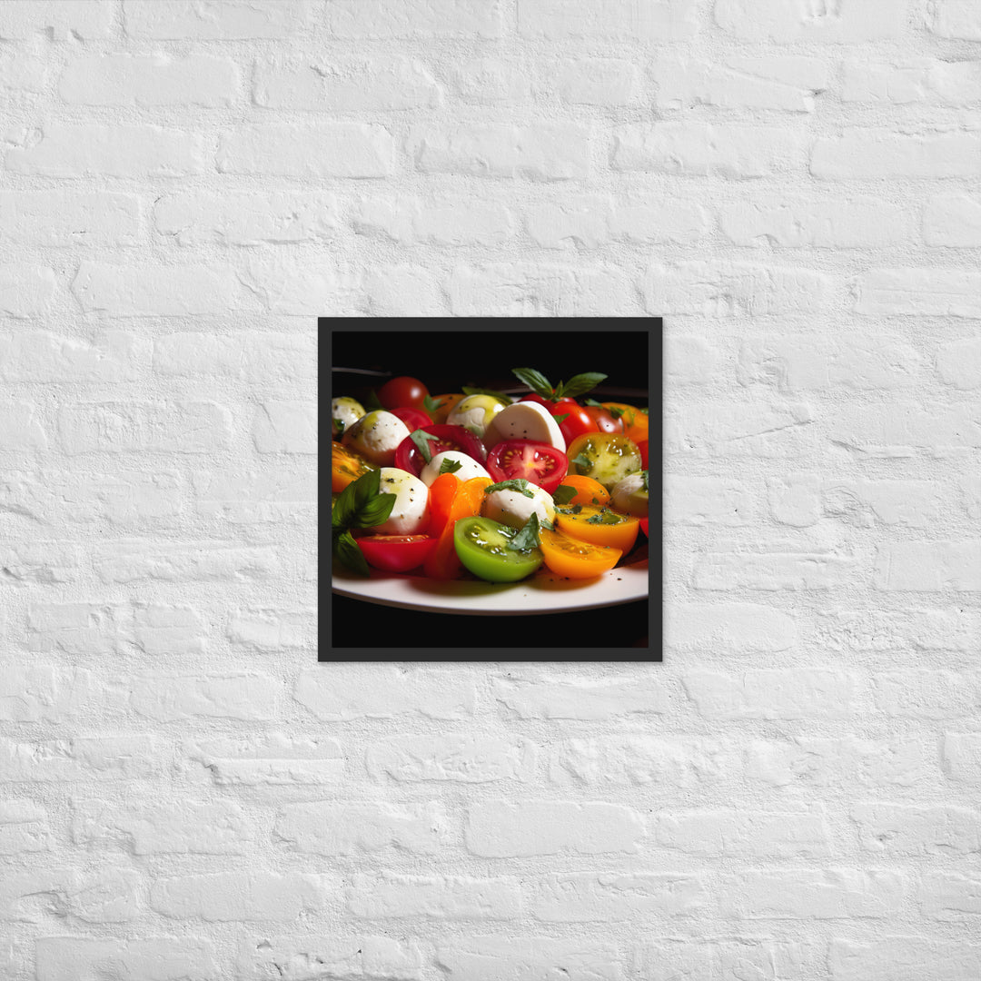 Tomato and Mozzarella Salad Framed poster 🤤 from Yumify.AI