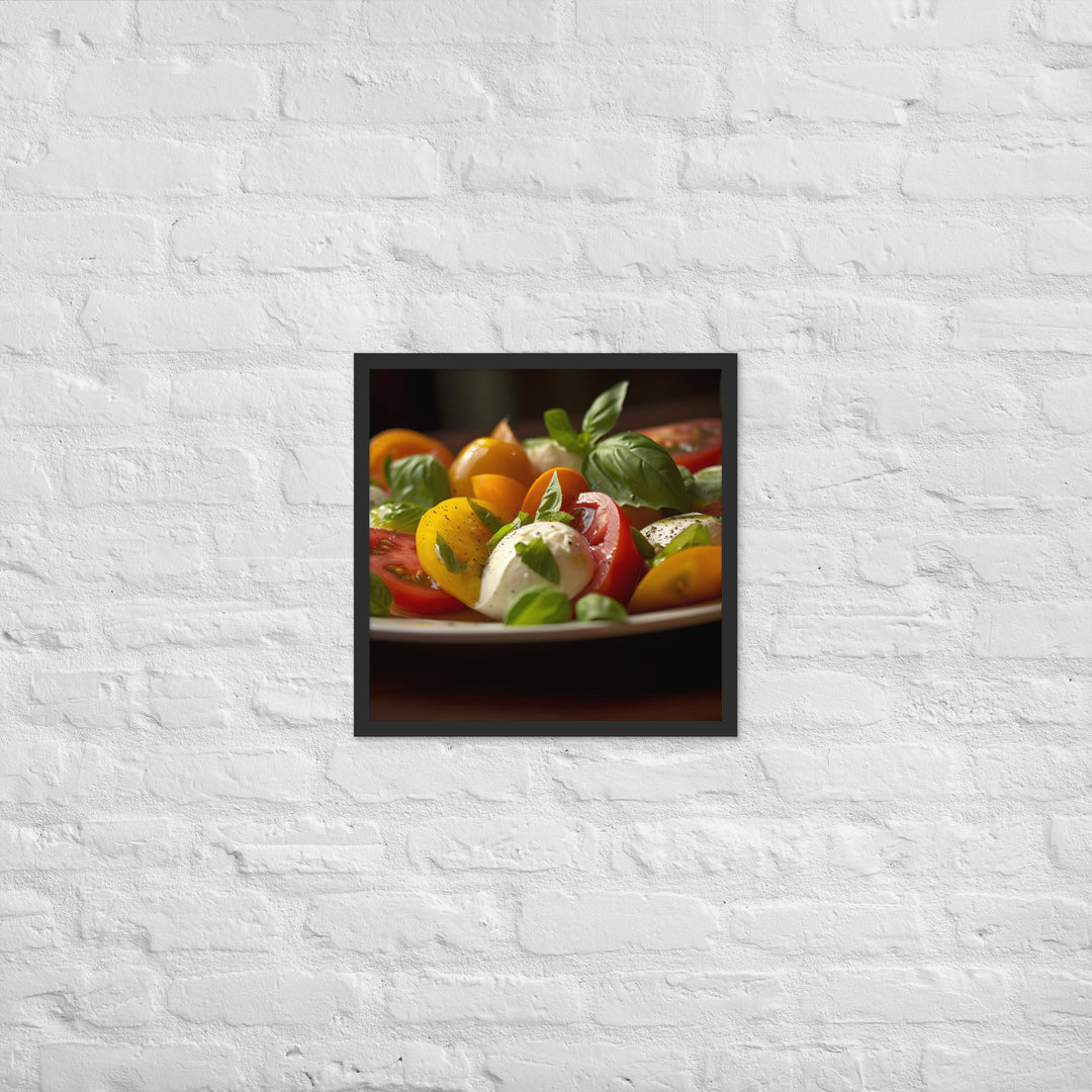 Tomato and Mozzarella Salad Framed poster 🤤 from Yumify.AI