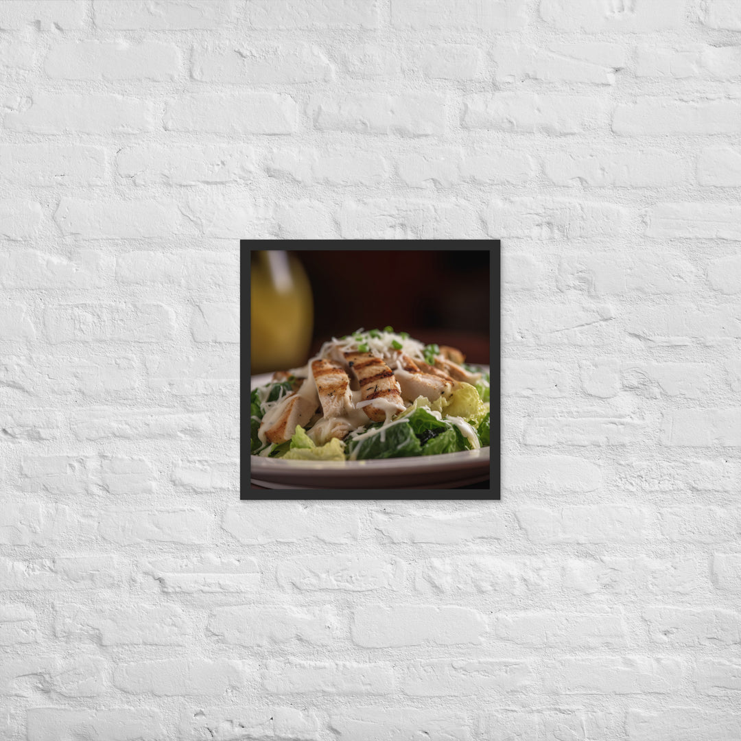 Grilled Chicken Caesar Framed poster 🤤 from Yumify.AI