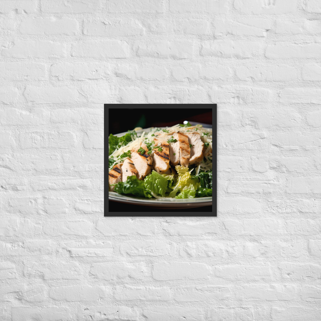 Grilled Chicken Caesar Framed poster 🤤 from Yumify.AI