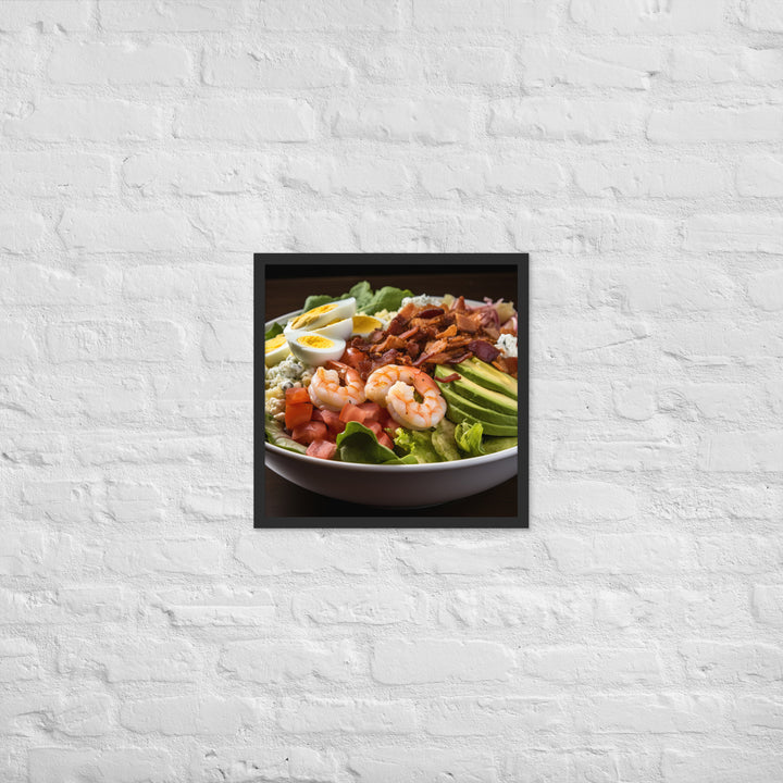 Cobb salad with shrimp Framed poster 🤤 from Yumify.AI