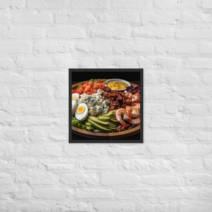 Cobb salad with shrimp Framed poster 🤤 from Yumify.AI