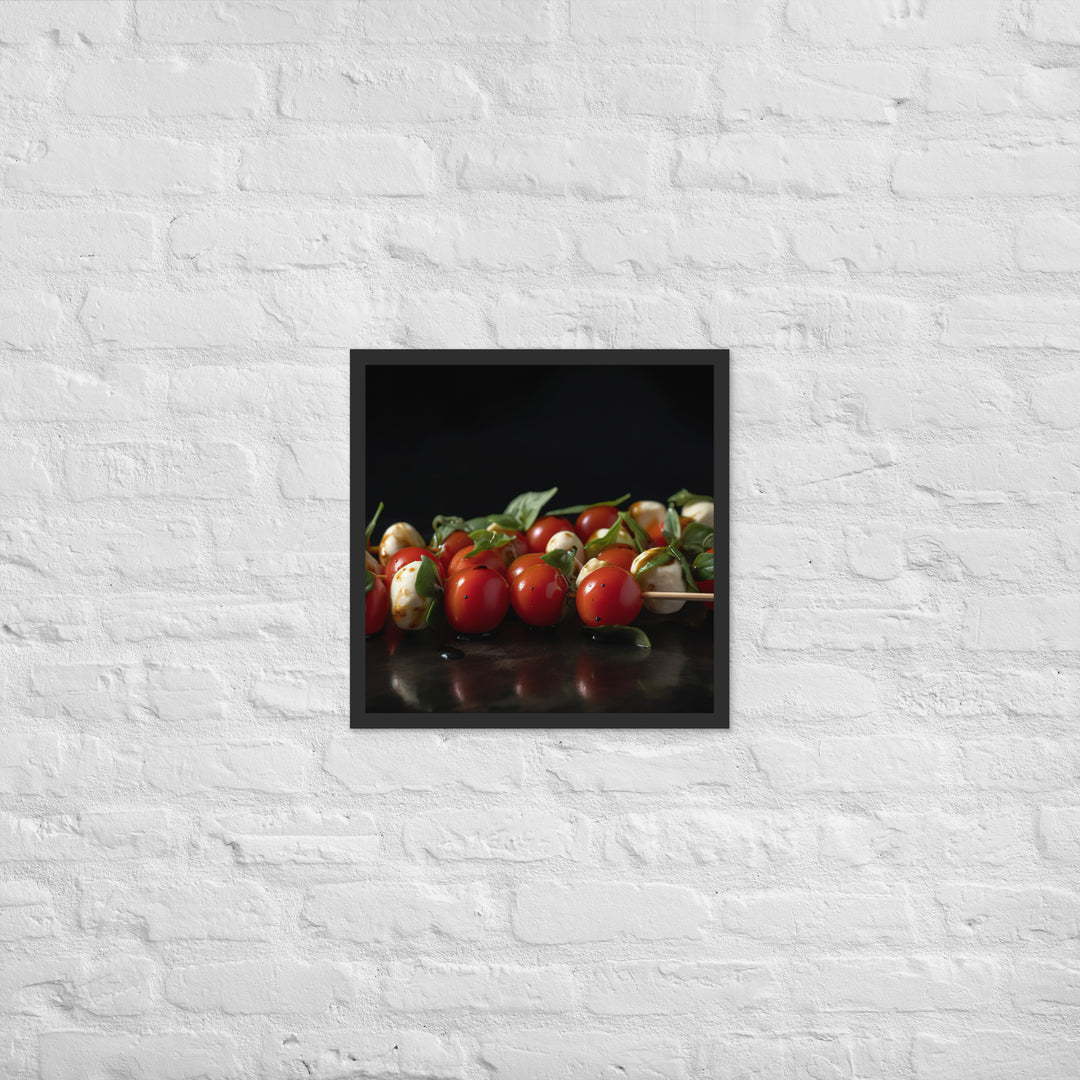 Caprese Skewers Framed poster 🤤 from Yumify.AI