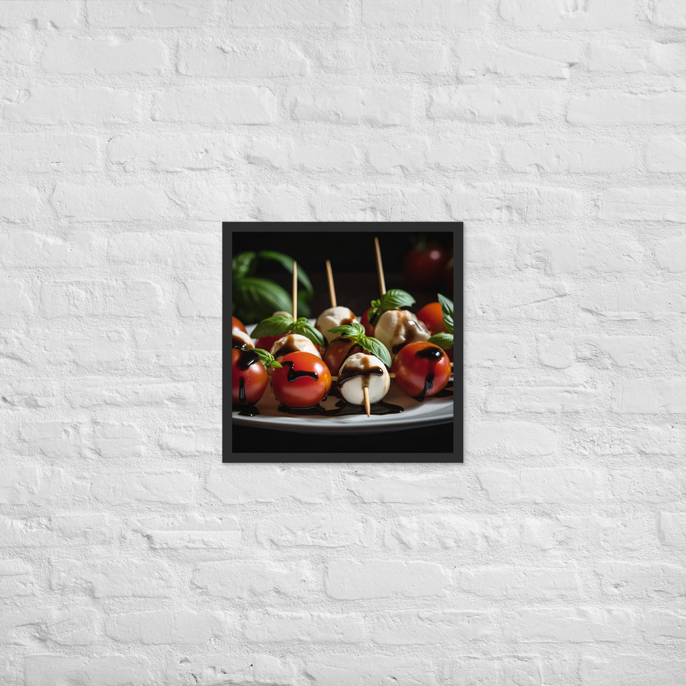 Caprese Skewers Framed poster 🤤 from Yumify.AI