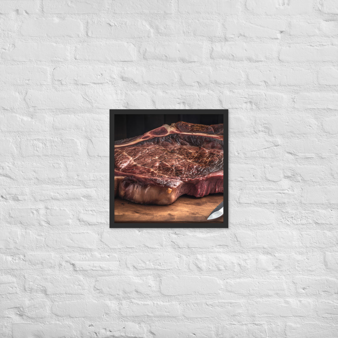 The Porterhouse Steak for Hungry Souls Framed poster 🤤 from Yumify.AI