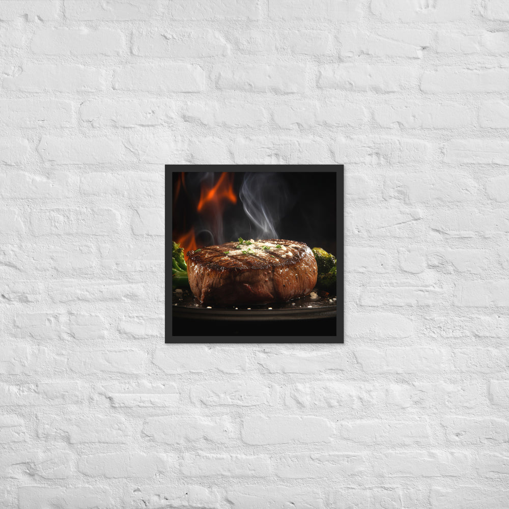 Sizzling Filet Mignon Framed poster 🤤 from Yumify.AI