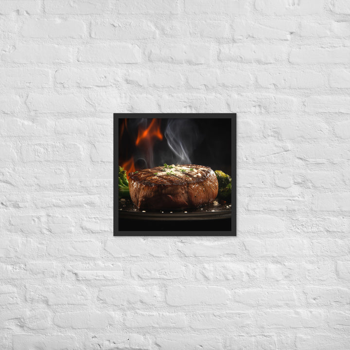 Sizzling Filet Mignon Framed poster 🤤 from Yumify.AI