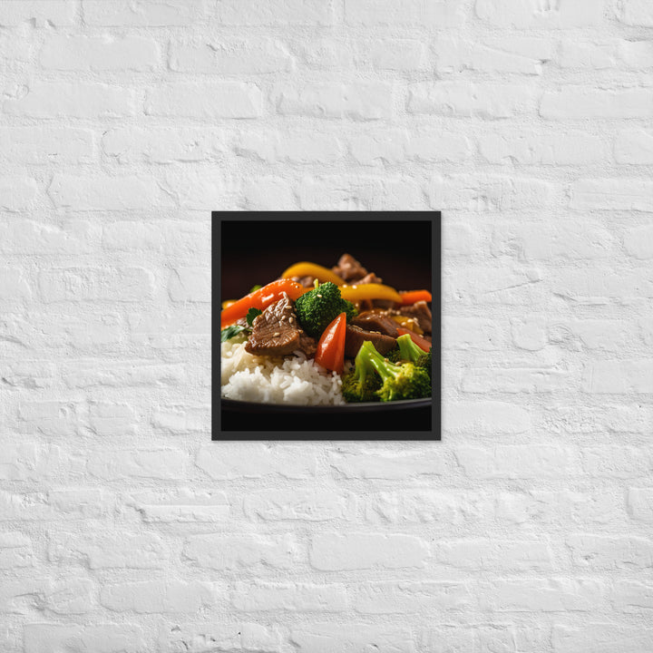 Sirloin Stir Fry with Veggies Framed poster 🤤 from Yumify.AI