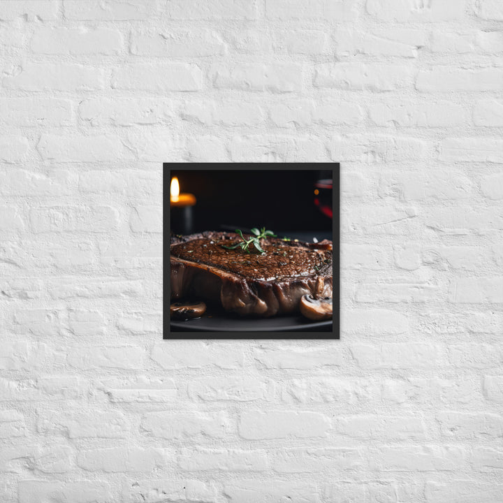 Pan Seared Ribeye Framed poster 🤤 from Yumify.AI