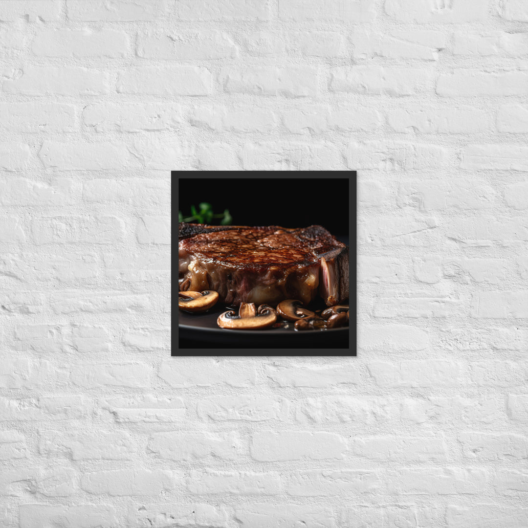 Pan Seared Ribeye Framed poster 🤤 from Yumify.AI