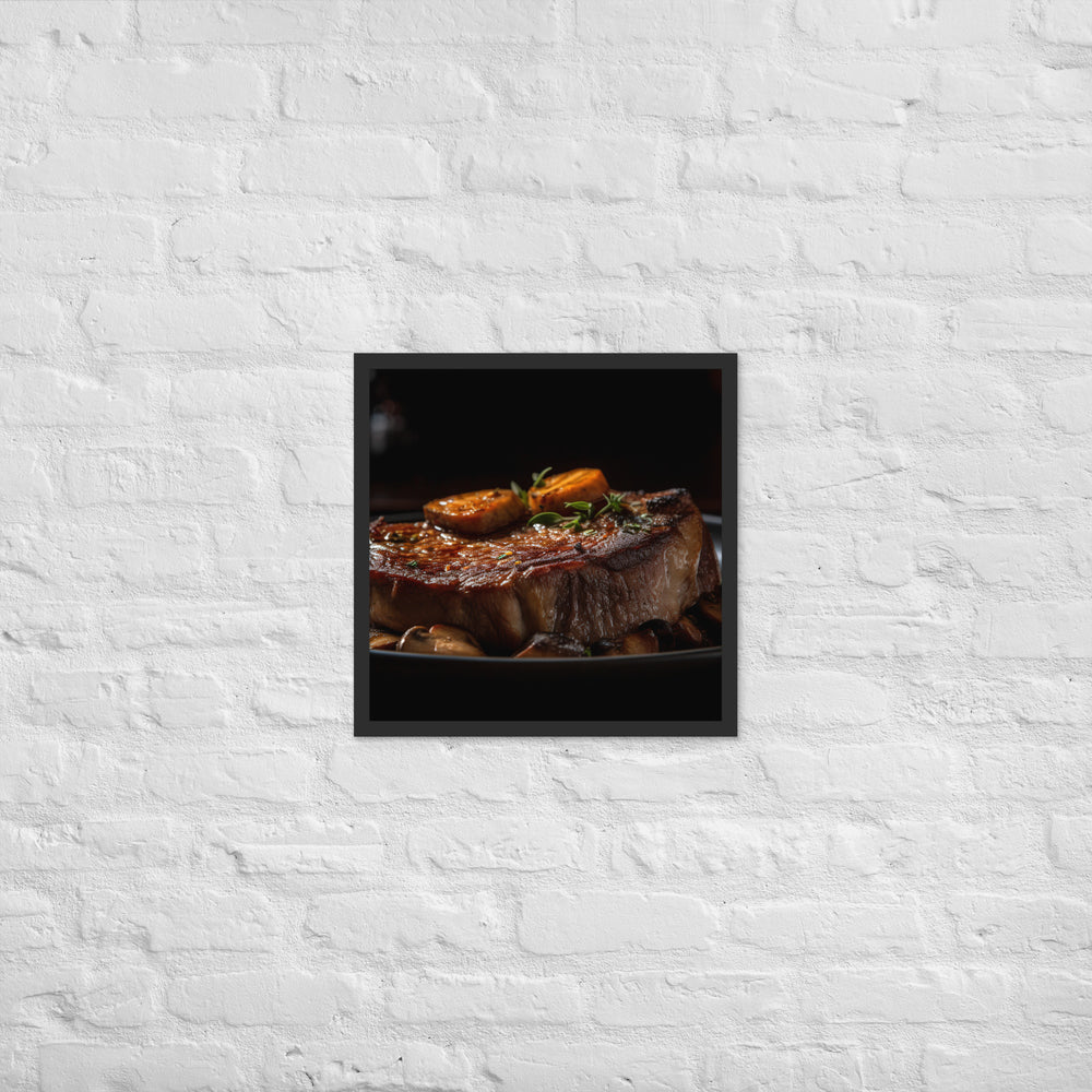Pan Seared Ribeye Framed poster 🤤 from Yumify.AI