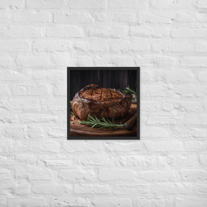 Juicy Ribeye Steak Framed poster 🤤 from Yumify.AI