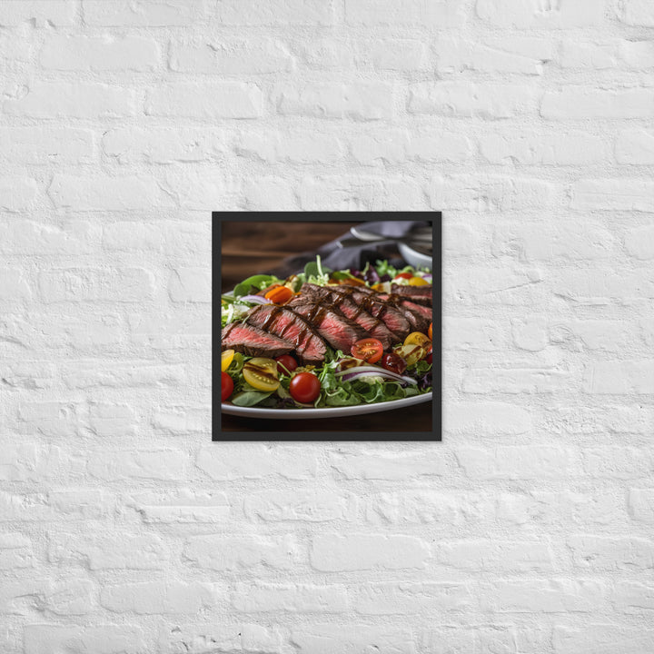 Hanger Steak Salad with Balsamic Glaze Framed poster 🤤 from Yumify.AI