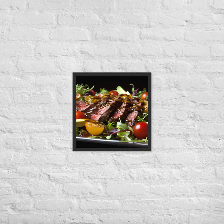 Hanger Steak Salad with Balsamic Glaze Framed poster 🤤 from Yumify.AI