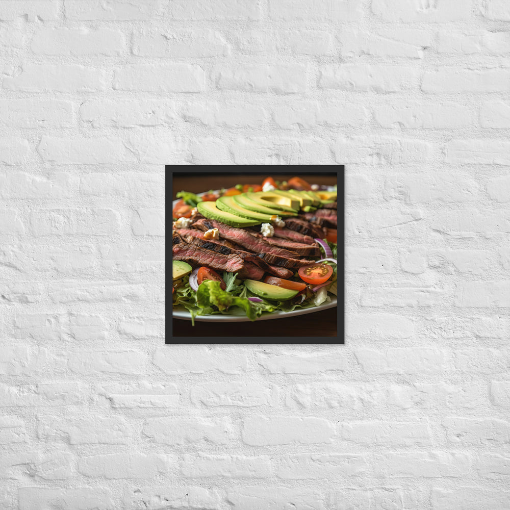 Grilled Skirt Steak Salad Framed poster 🤤 from Yumify.AI