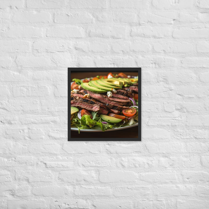 Grilled Skirt Steak Salad Framed poster 🤤 from Yumify.AI