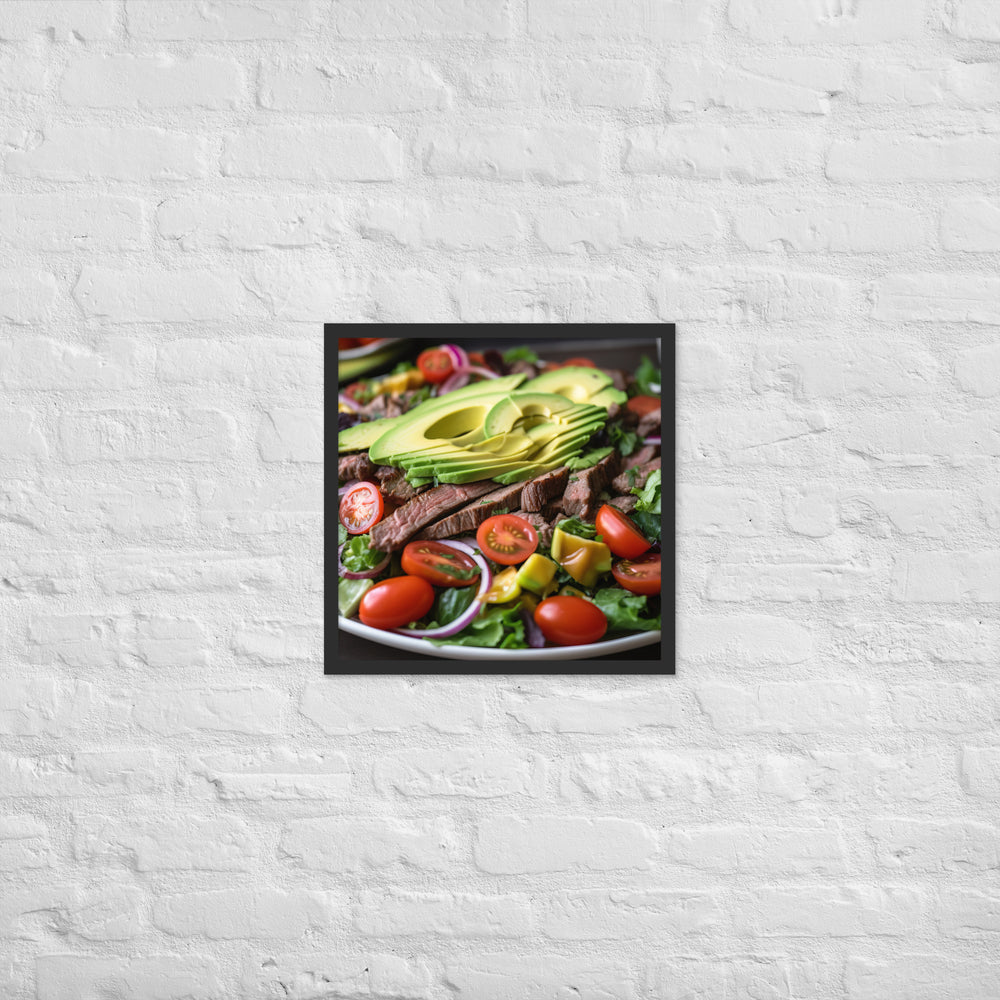 Grilled Skirt Steak Salad Framed poster 🤤 from Yumify.AI