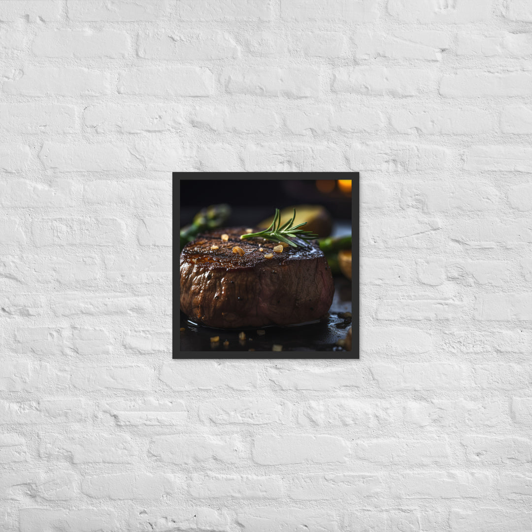 Grilled Filet Mignon Framed poster 🤤 from Yumify.AI