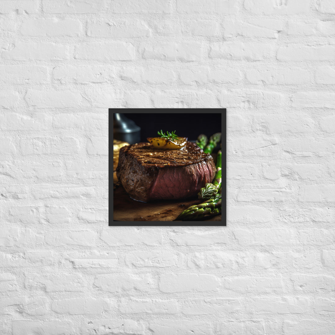 Grilled Filet Mignon Framed poster 🤤 from Yumify.AI