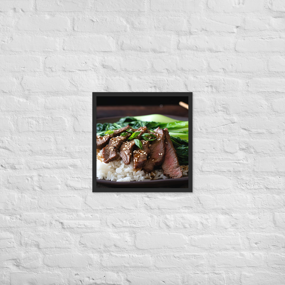 Asian Style Skirt Steak Framed poster 🤤 from Yumify.AI