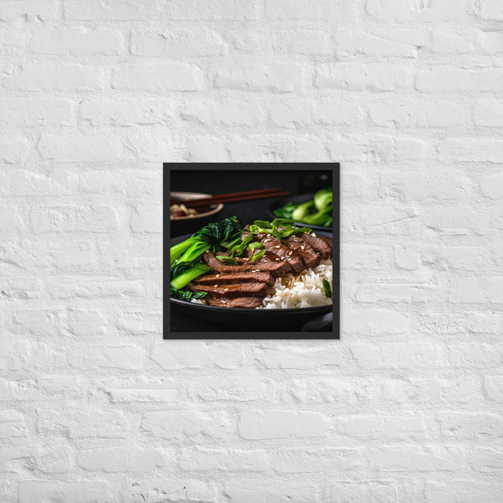 Asian Style Skirt Steak Framed poster 🤤 from Yumify.AI