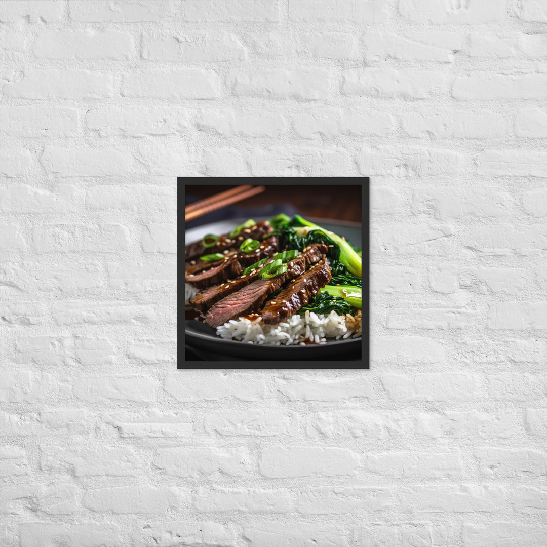 Asian Style Skirt Steak Framed poster 🤤 from Yumify.AI