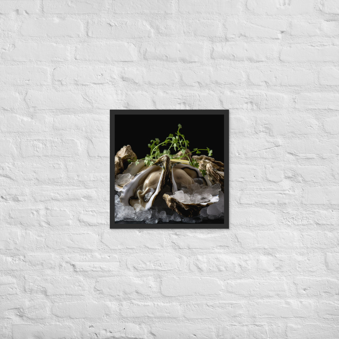 Savory Belon Oysters Framed poster 🤤 from Yumify.AI