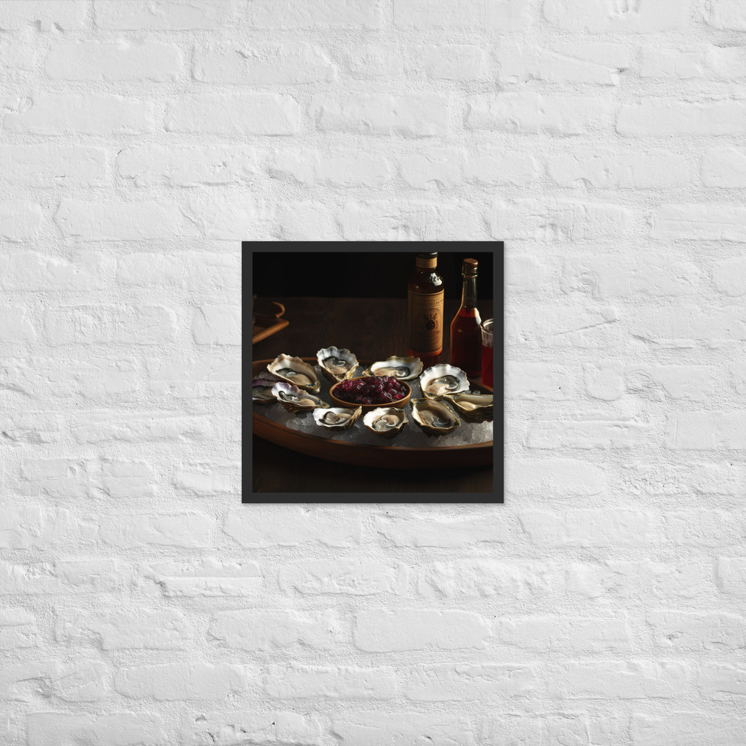 Savor the Sweetness of Kumamoto Oysters Framed poster 🤤 from Yumify.AI