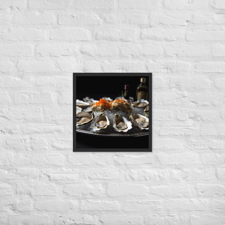 Kumamoto Oysters A Sensuous Delight Framed poster 🤤 from Yumify.AI