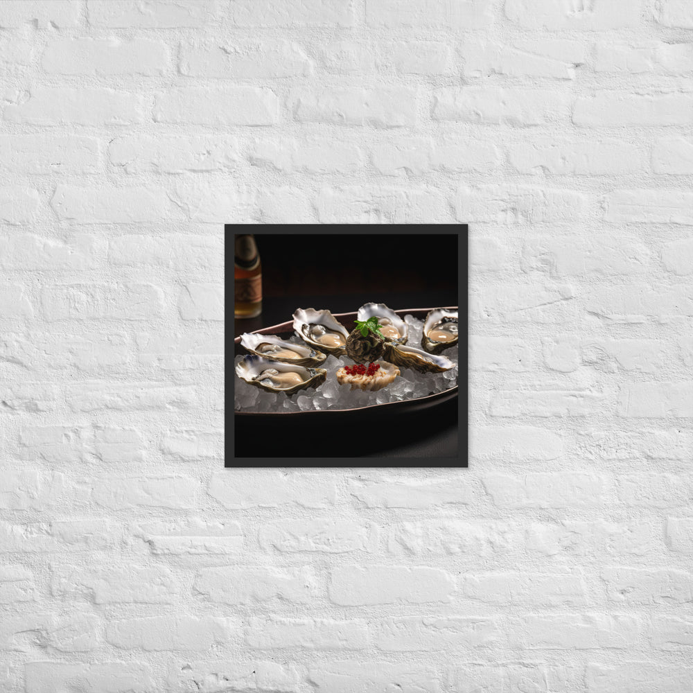 Kumamoto Oysters A Sensuous Delight Framed poster 🤤 from Yumify.AI