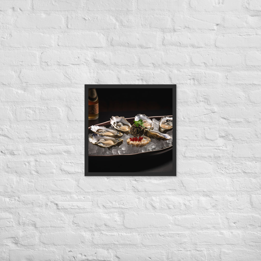 Kumamoto Oysters A Sensuous Delight Framed poster 🤤 from Yumify.AI