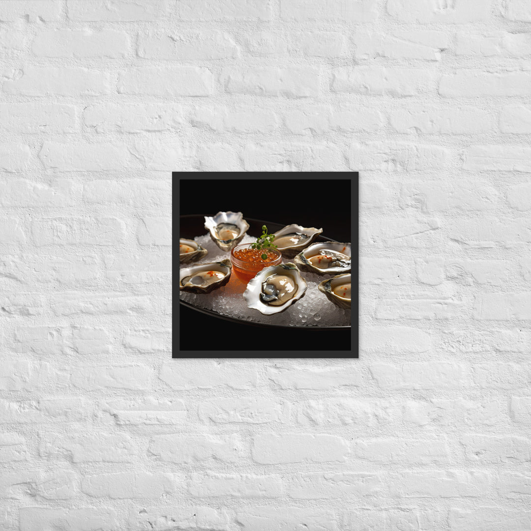 Kumamoto Oysters A Sensuous Delight Framed poster 🤤 from Yumify.AI