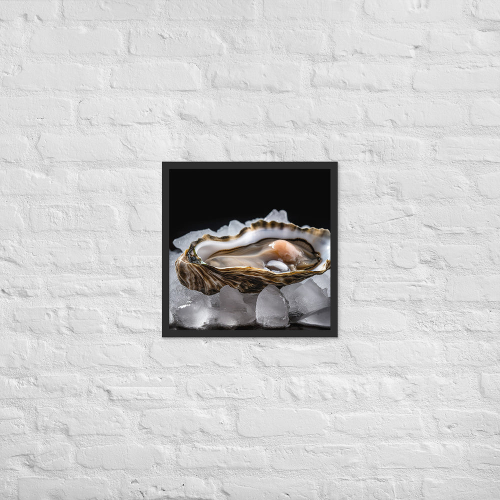 Freshly Shucked Wellfleet Oyster Framed poster 🤤 from Yumify.AI