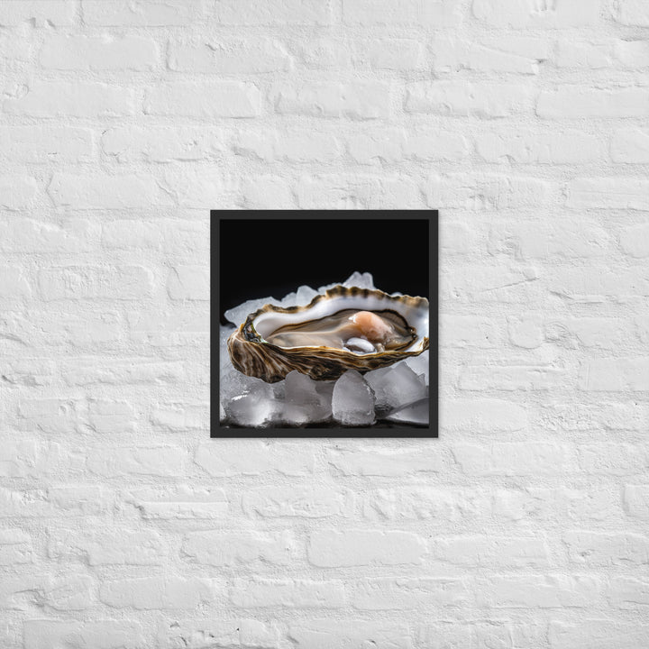 Freshly Shucked Wellfleet Oyster Framed poster 🤤 from Yumify.AI