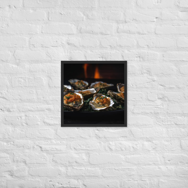 Eastern Oysters Rockefeller Framed poster 🤤 from Yumify.AI