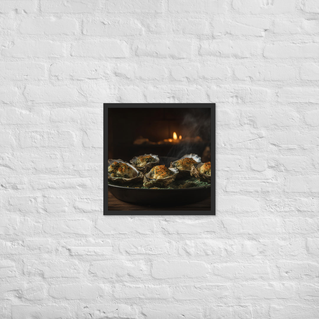 Eastern Oysters Rockefeller Framed poster 🤤 from Yumify.AI