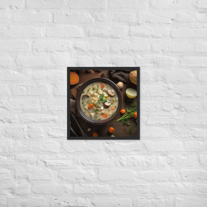 Eastern Oyster Chowder Framed poster 🤤 from Yumify.AI