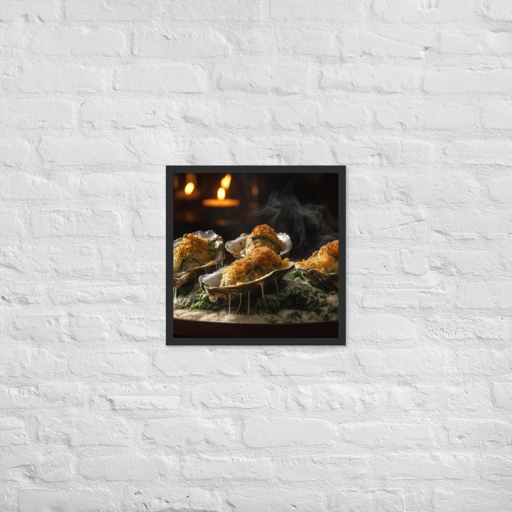 Blue Point Oysters Rockefeller Framed poster 🤤 from Yumify.AI
