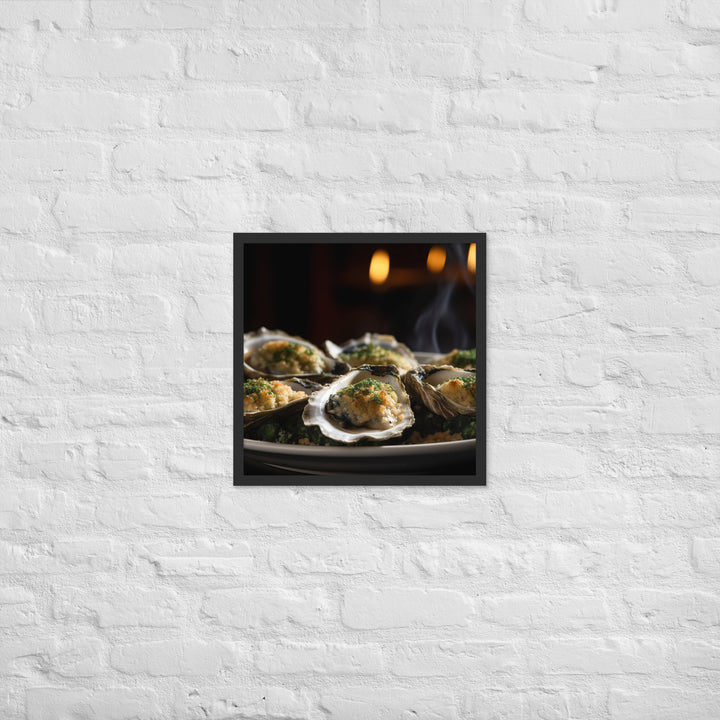 Blue Point Oysters Rockefeller Framed poster 🤤 from Yumify.AI