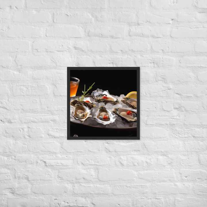 A Taste of the Pacific Fresh Kumamoto Oysters Framed poster 🤤 from Yumify.AI