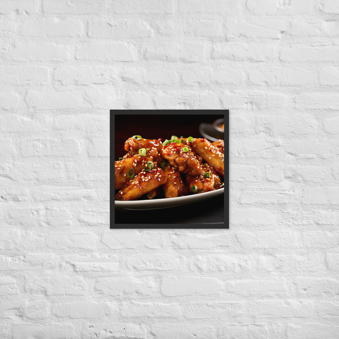 Teriyaki Wings Framed poster 🤤 from Yumify.AI