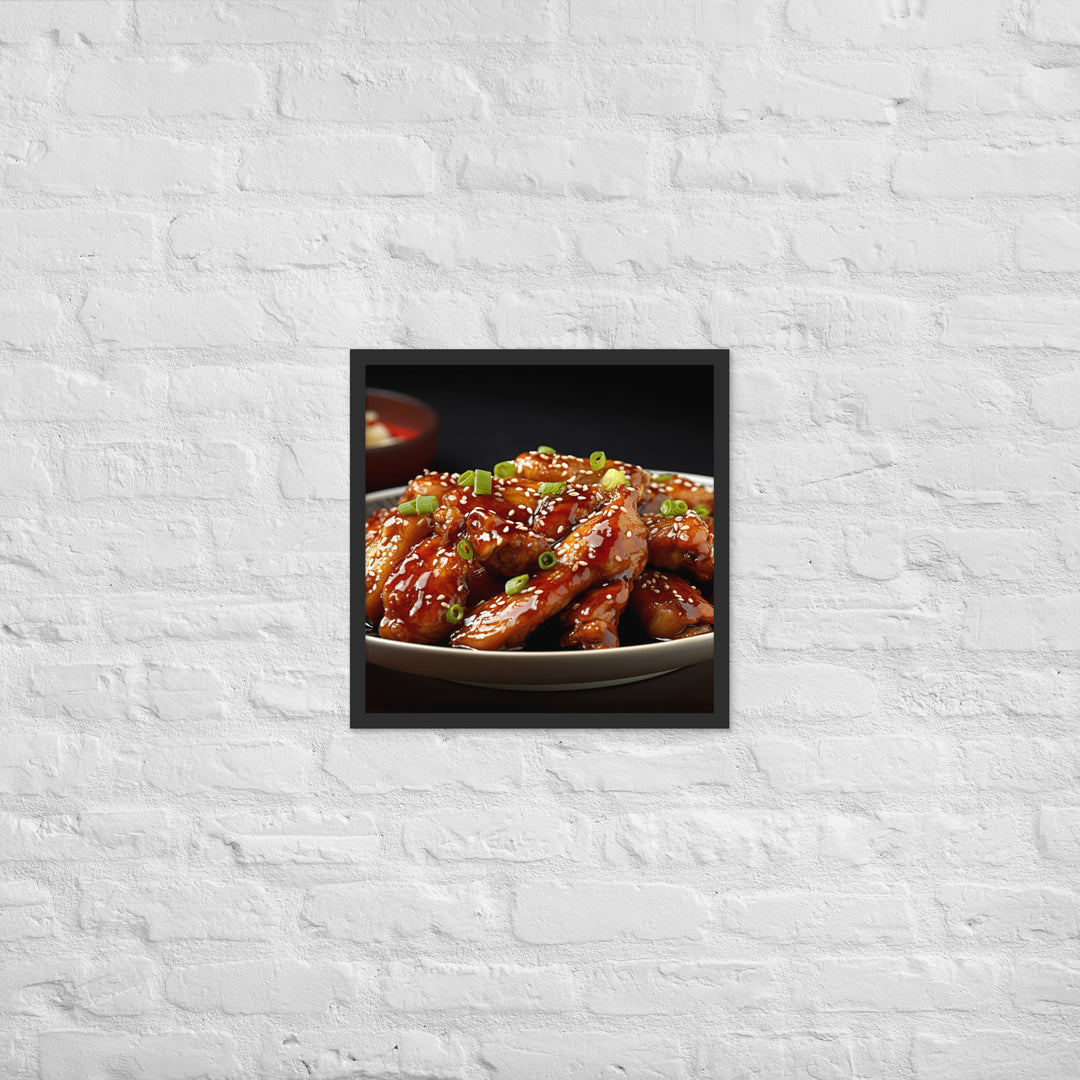 Teriyaki Wings Framed poster 🤤 from Yumify.AI