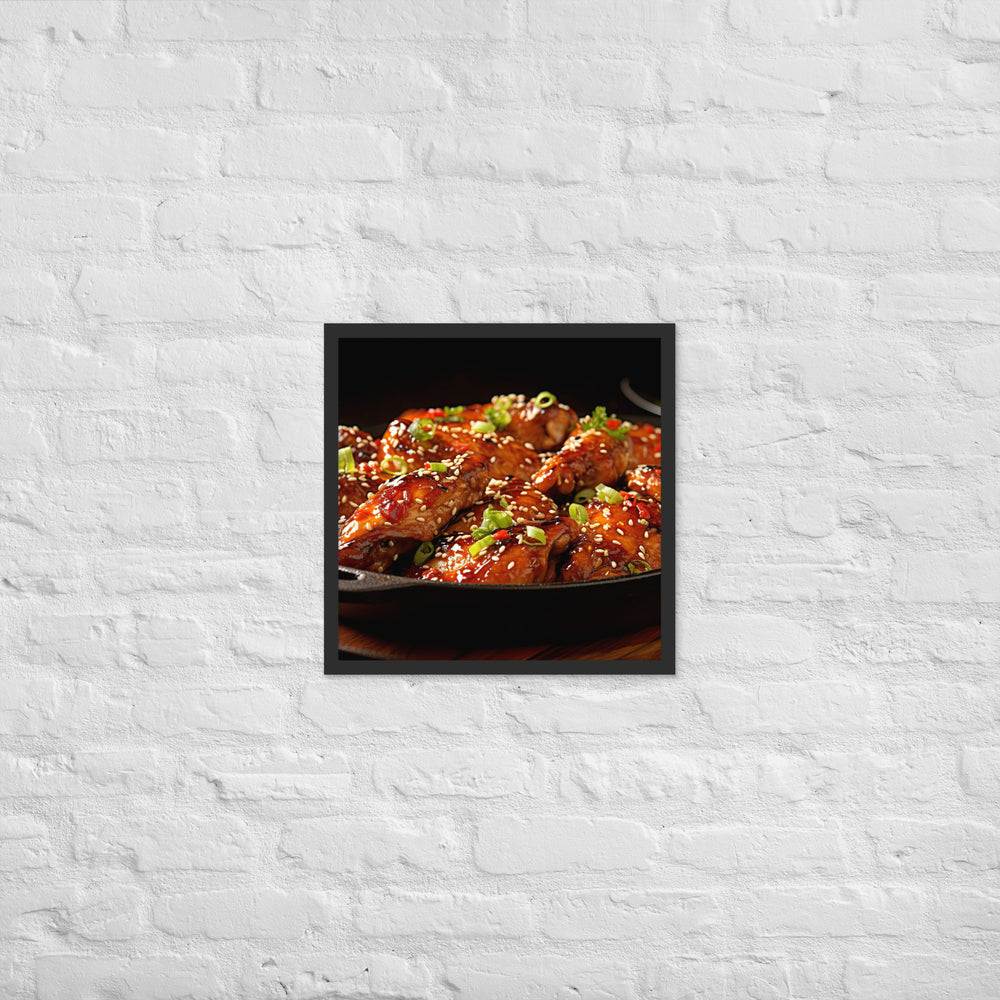 Spicy Korean Wings Framed poster 🤤 from Yumify.AI