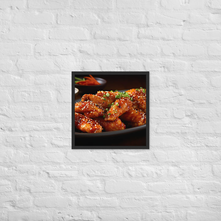 Spicy Korean Wings Framed poster 🤤 from Yumify.AI