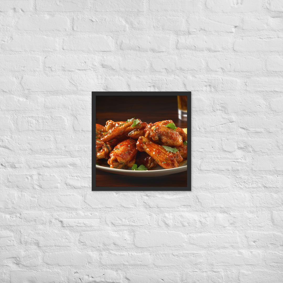 Mango Habanero Wings Framed poster 🤤 from Yumify.AI