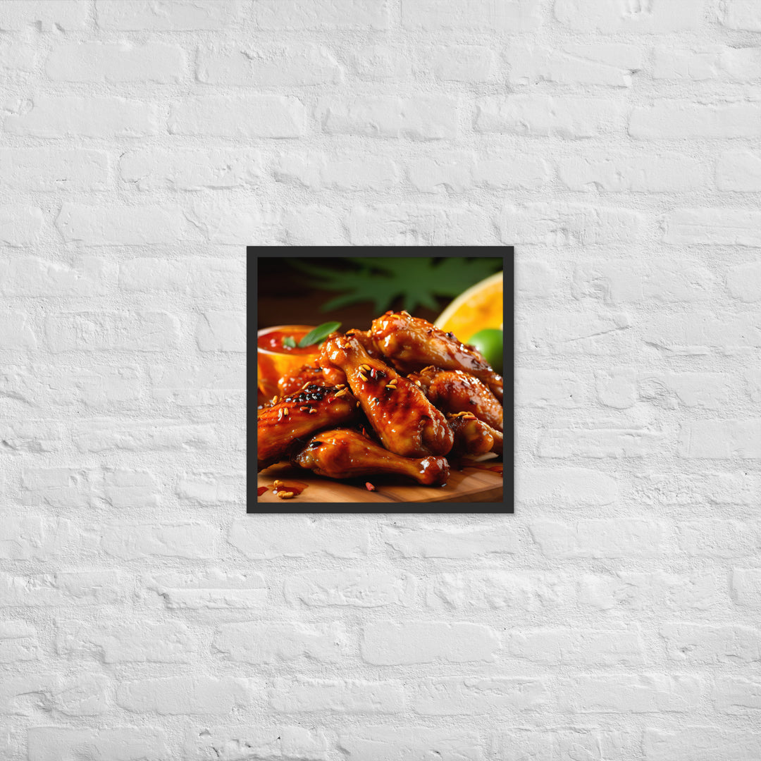 Mango Habanero Wings Framed poster 🤤 from Yumify.AI