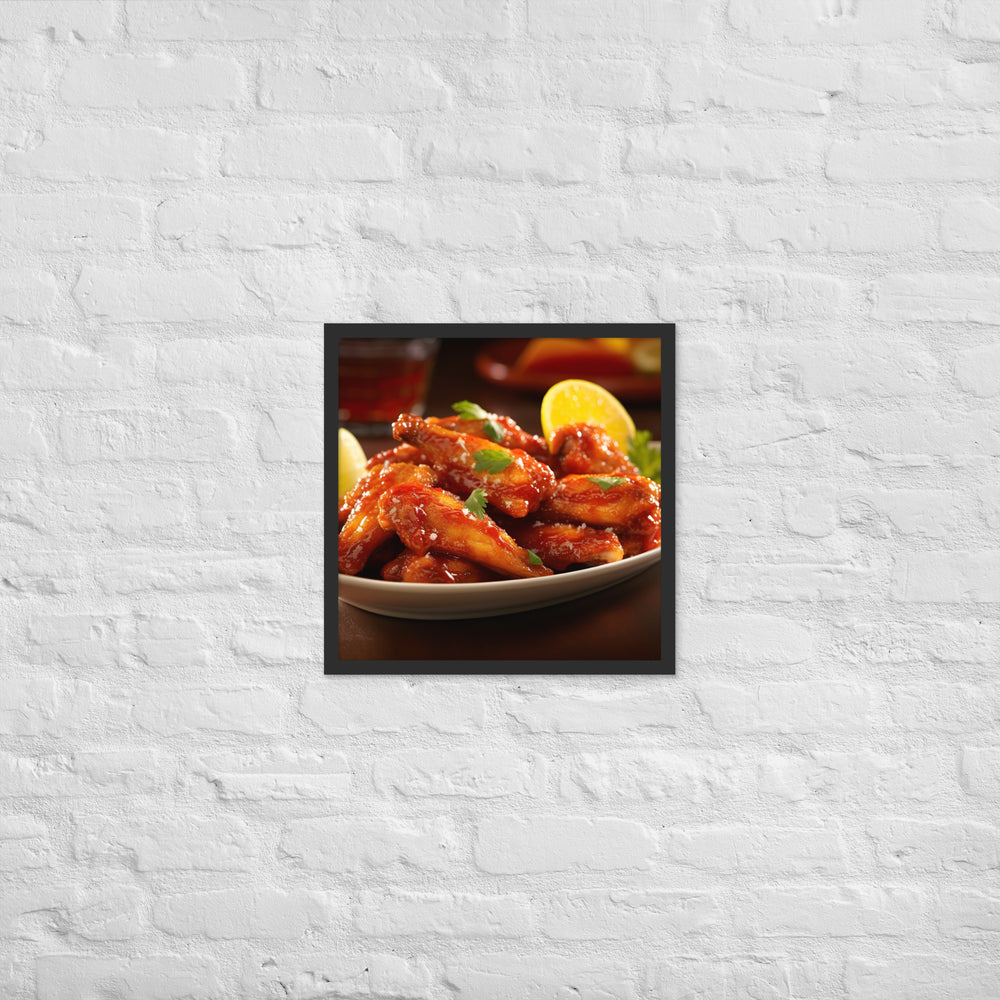 Mango Habanero Wings Framed poster 🤤 from Yumify.AI