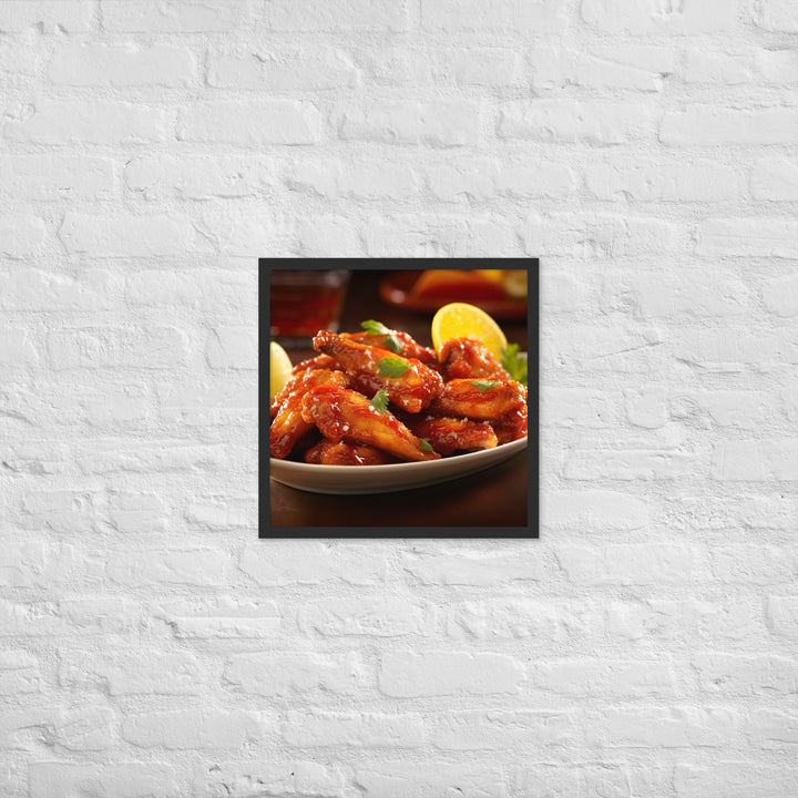 Mango Habanero Wings Framed poster 🤤 from Yumify.AI