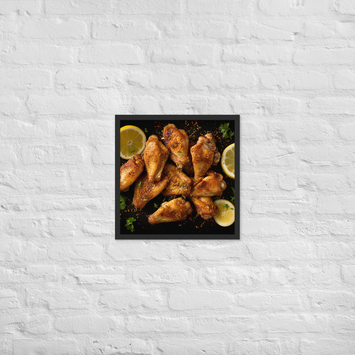 Lemon Pepper Wings Framed poster 🤤 from Yumify.AI